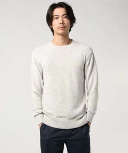 HIGH STREET MIXモールクルーネックニット M グレー 秋冬春