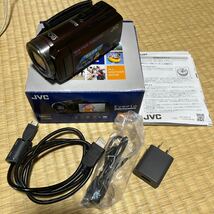 防水 防塵 デジタルビデオカメラ JVC ケンウッド Everio GZ-R300-T 実用品 美品_画像1