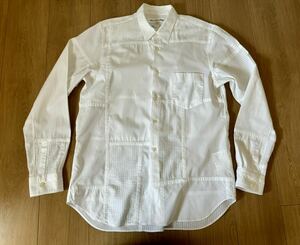 comme des garons shirt コムデギャルソン シャツ パッチワーク M 白 美品