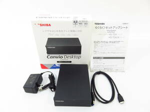 s3232k [送料950円]【中古】 TOSHIBA 外付けHDD 4TB HD-TDA4U3-B 2020年製 [093-000100]