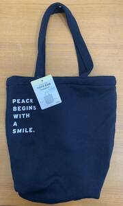 ☆☆送料無料☆☆TOTE BAG トートバッグ スウェット生地 ネイビー 紺色 エコバッグ マルチバッグ タグ付き