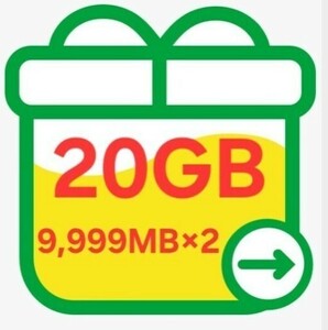 mineo パケットギフトコード 20GB(9999×MB2)