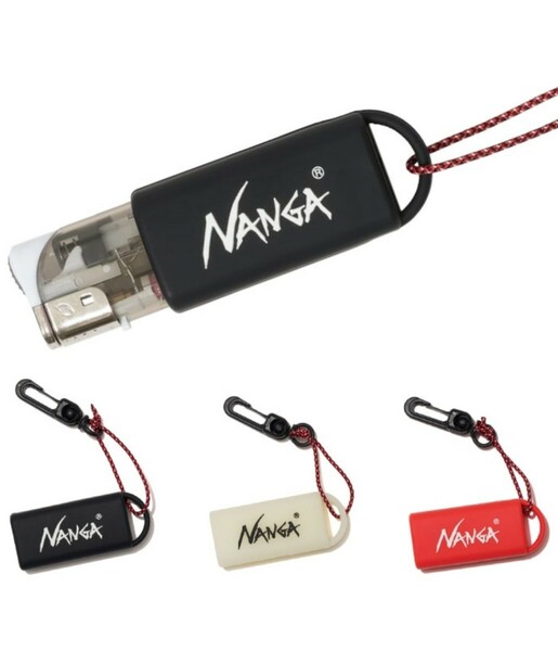 NANGA ナンガ LIGHTER HOLDER ライターホルダー シリコン製 ライターカバー フック付き　ブラック