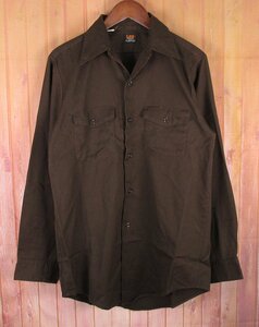 AS8311 70s Lee リー CHETOPA TWILL ワークシャツ ダークブラウン系 15 MEDIUM