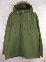 AJ24201 ENGINEERED GARMENTS エンジニアードガーメンツ CAGOULE　SHIRT カグールシャツ リップストップ プルオーバー S オリーブ系_画像1