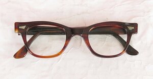 YO16799 ビンテージ TART OPTICAL タートオプティカル 60s カウントダウン 眼鏡 メガネ フレーム ダークブラウン系 5 3/4