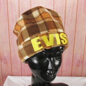 FO16701 EVISU エヴィス フリース ニットキャップ 帽子 ブラウン系 美品