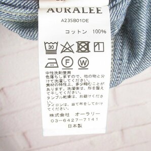 MAJ24218 AURALEE オーラリー SELVEDGE FADED LIGHT DENIM BLOUSON デニムブルゾン ジャケット 3 未使用の画像6