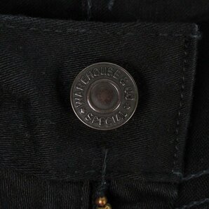 MYP18411 WAREHOUSE ウエアハウス コットン サテン 5ポケット パンツ ブラック W33の画像9