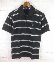 MST8030 FRED PERRY フレッドペリー ボーダー ポロシャツ XS 未使用_画像1