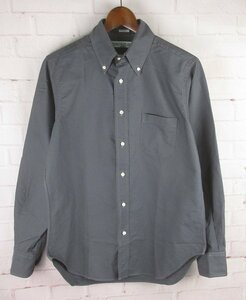 AS8157 INDIVIDUALIZED SHIRTS インディビジュアライズドシャツ ボタンダウンシャツ 15 1/2-33 チャコール系