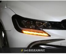 130マークX LED三眼流れるウインカーヘッドライト_画像3