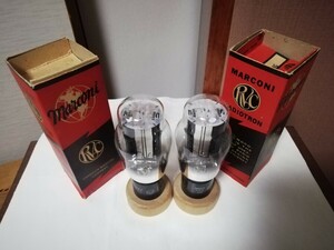 RCA/Marconi JAN 5X4G 直熱型全波整流用双二極管 2本組 未使用品 元箱付