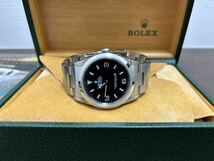 ロレックス ROLEX エクスプローラー1 14270 A番 cal.3000 ブラック オイスターブレス ルミノバ 腕時計 メンズ 自動巻 OH済み_画像5