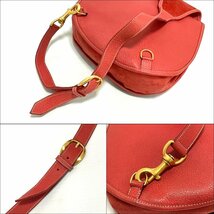 ☆訳あり品　GUCCI　グッチ　ホースビット　ショルダーバッグ リュックサック　スエード × レザー　レッド 系　003 2113 0034_画像9