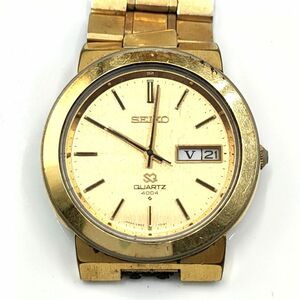 【電池切れ　ベルトジャンク】SEIKO　セイコー　0903-7029　ヴィンテージ　ゴールド　メンズ　SQ 4004　ケース幅3.6　ラグ幅0.8