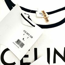 【中古美品　2024/3 クリーニング済み】CELINE　セリーヌ　トリオンフ ロゴ 　Tシャツ　カットソー コットン 671Q 2X872 01NB　Lサイズ_画像5