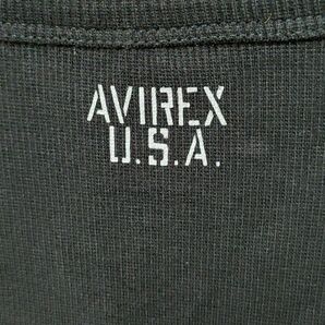 【タグ付き未使用品】AVIREX アヴィレックス メンズ デイリー Vネック ロングスリーブ Tシャツ 6153480 ブラック 黒 Lの画像6