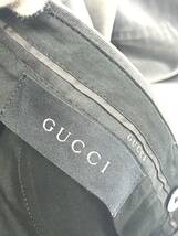 【中古良品】GUCCI　グッチ　メンズ　130801　パンツ　スラックス　トームフォード期　48　グレー_画像7