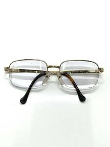 DUNHILL ダンヒル 老眼鏡　眼鏡　メガネ　度有り　ロゴ　メタルフレーム　12KGF　140　レンズ：3.6×5.2