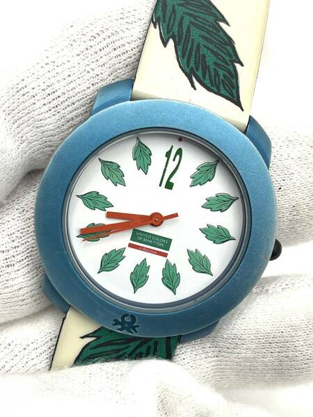 【電池切れ】Benetton by Bulova　　orologio vintage united colors design 1990　35mm ユニセックス ヴィンテージ 腕時計　クォーツ