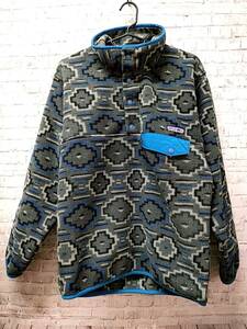 [Используется хорошие товары] Patagonia patagonia scinchilla snap 2545ofa12 флисовая куртка серая x синий xs