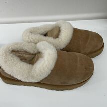 A316/【中古品】UGG アグ ムートンブーツ もこもこ ファー NITA シープスキン スリッポン スリッパ 1119002 25cm ムートン ブラウン_画像1