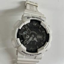 A373/【中古品】CASIO G-SHOCK ホワイト カシオ 腕時計 ジーショック アナデジ デジアナ クォーツ ブラック 文字盤　GA-110GW メンズ時計_画像7