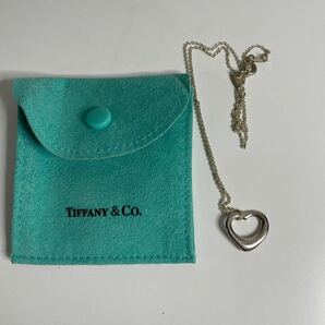 A30144【中古品】/TIFFANY エルサペレッティ オープンハート ネックレス Tiffany シルバー アクセサリー ティファニー ケース付きの画像1