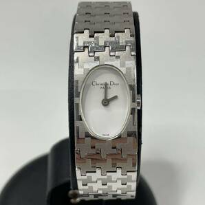 U0390/【中古品】Dior ディオール ミスディオール 腕時計 D70-100 クォーツ ステンレス 白文字盤 バングル レディース ファッション時計の画像1