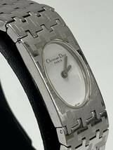 U0390/【中古品】Dior ディオール ミスディオール 腕時計 D70-100 クォーツ ステンレス 白文字盤 バングル レディース ファッション時計_画像3