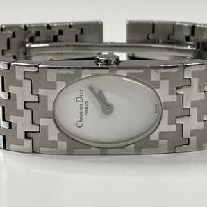 U0390/【中古品】Dior ディオール ミスディオール 腕時計 D70-100 クォーツ ステンレス 白文字盤 バングル レディース ファッション時計の画像4