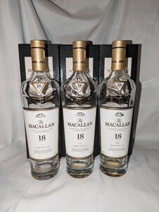 美　マッカラン 18年 空瓶 ３ 箱付 MACALLAN スコッチウイスキー サントリー