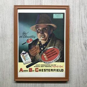 ◆即決◆1946年(昭和21年) CHESTERFIELD チェスターフィールド タバコ【B4-6548】アメリカビンテージ雑誌広告【B4額装品】当時広告★同梱可