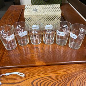 Meiji パイゲンC 6個セット　ガラスコップ グラス コップ 昭和レトロ 