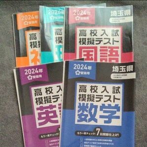 2024年度版 春 埼玉県高校入試模擬テスト 数学国語理科社会英語5教科セット　最新版　高校受験　教英出版　中3　受験勉強に