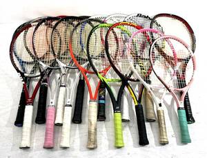 【中古/160】テニスラケット 軟式 硬式 ヨネックス ウィルソン メーカー色々 16本まとめセット