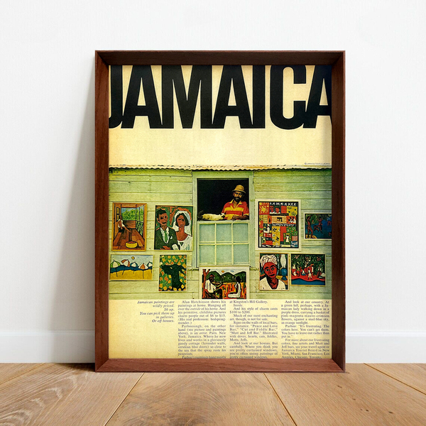 ジャマイカ ポスター 広告 1960年代 アメリカ ヴィンテージ 【額付】 #001