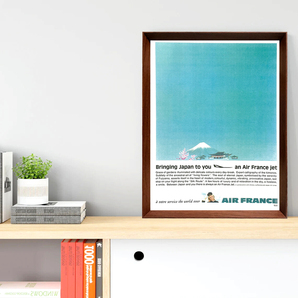 エールフランス 広告 ポスター 日本 1960年代 アメリカ ヴィンテージ 【額付】の画像2
