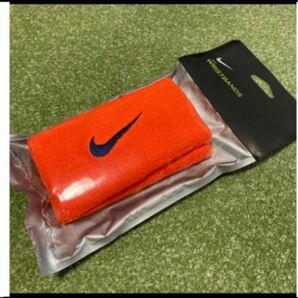 オレンジ　NIKE ナイキ ワイド リストバンド　ロング　両手 