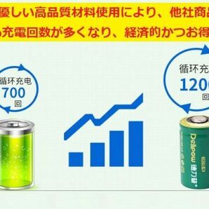 DELLIPOW CR2 リチウム充電電池2本とCR2専用充電器セット高品質ブランド品 15270電池充電器セット 送料無料の画像6