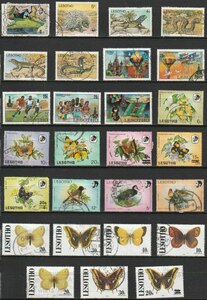 レソト２　1979年～1991年（通常記念　動物　花　蝶々他　小ロット）２7種