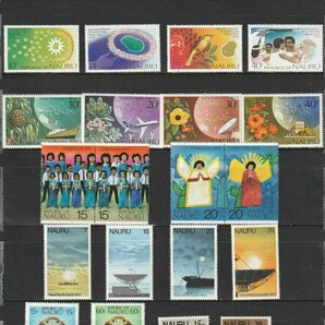ナウル島３ 1975年～1978年（ 未使用通常記念 建物 花地球 クリスマス 自然他 ８セット）３９種の画像2