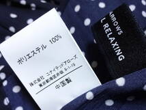 UNITED ARROWS♪【Green Label Relaxing】紺水玉ブラウス七分袖F★新品♪_画像8