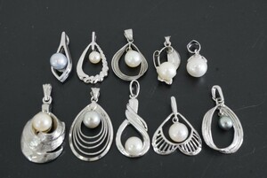 B1197 アコヤ真珠 本真珠 パール ペンダント ネックレス SILVER含む ヴィンテージ アクセサリー 大量 セット まとめて おまとめ まとめ売り