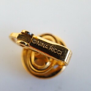 B294 NINA RICCI/ニナリッチ ブランド ゴールドカラー イヤリング 両耳揃い ヴィンテージ アクセサリー 大量 セット まとめて おまとめの画像7