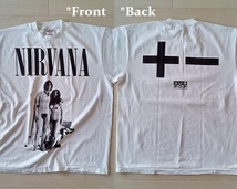 ★［ L ］「 NIRVANA ジョンレノン オノヨーコ SUB POP サブポップ ニルヴァーナ ビンテージスタイル プリントTシャツ 」新品_画像1