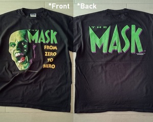 ★［ L ］「 THE MASK マスク Jim Carrey ジム・キャリー 映画 ビンテージスタイル プリントTシャツ 」新品