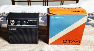 ギターアンプ　ROKBUG　DESK TOP AMP　DTA-1　ミニギターアンプ　エレキギター ベルトフック、元箱付　未使用　動作品