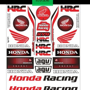 MotoGP HONDA ホンダ レーシング　HRC　防水反射ステッカーヘルメットステッカー MotoGP バイクステッカー AGV　KYB ★サイズ　25 x 30cm